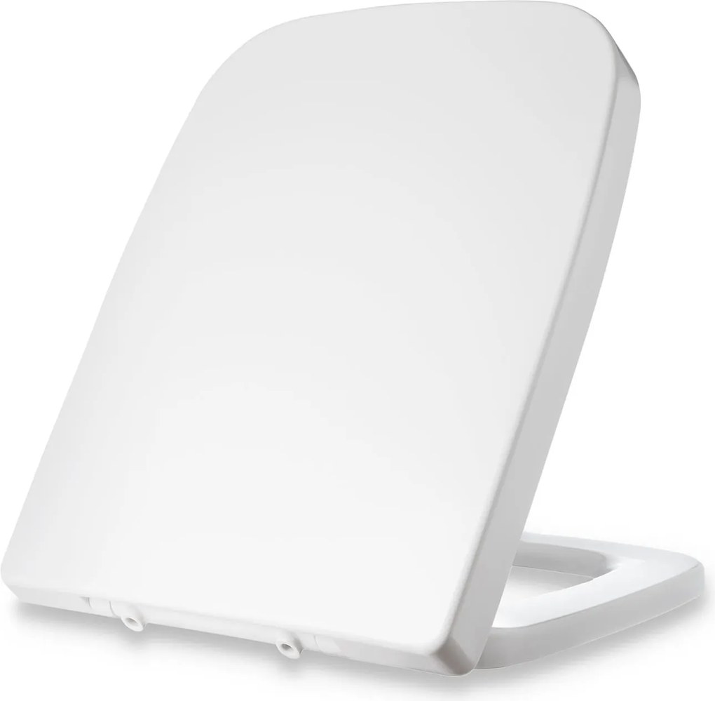 Blumfeldt Lamera, тоалетна дъска, квадратна форма, автоматично сгъване, антибактериално, бяло