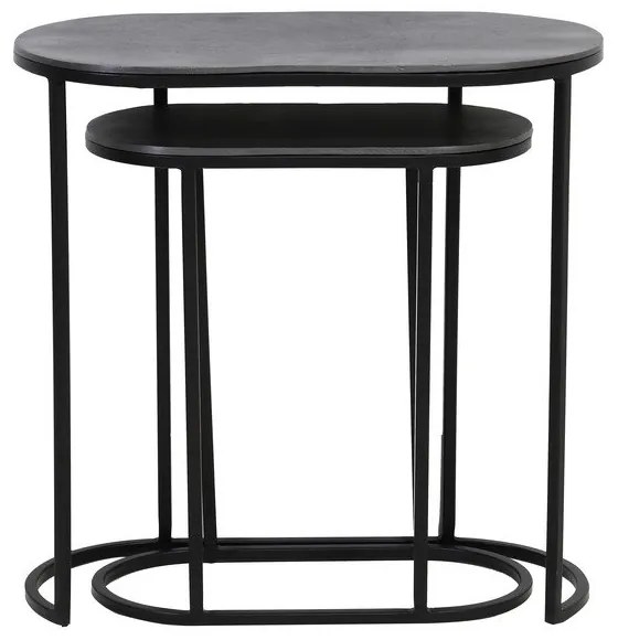 Метални странични масички в комплект от 2 бр. 26x53 cm Bocov – Light &amp; Living