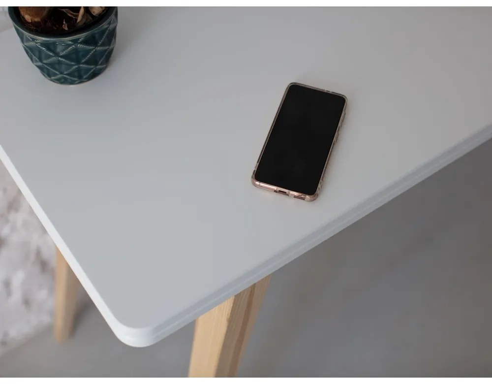 Бяла конзолна маса с бял плот 45x90 cm Envelope - Ragaba