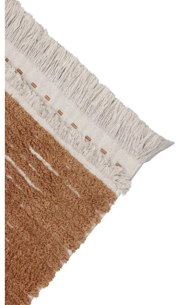 Памучна пътека в тухлен и бежов цвята 80x230 cm Duetto Toffee – Lorena Canals