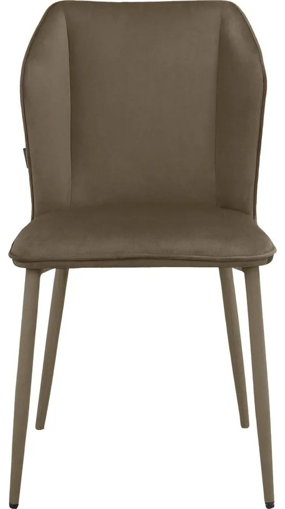 Кафяви кадифени трапезни столове в комплект от 2 бр. Wilma – Støraa