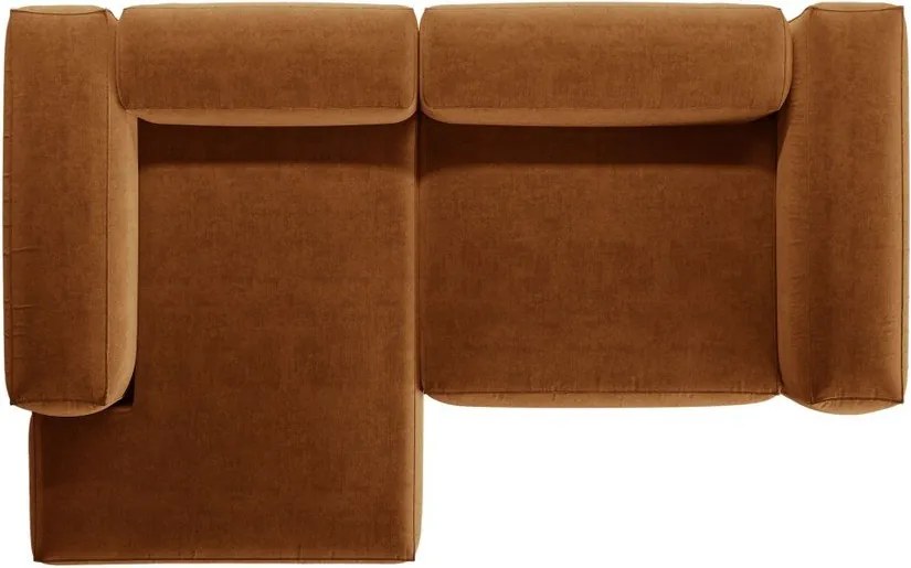 Ъглов диван в тухлен цвят (ляв ъгъл) Bergamo – Cosmopolitan Design