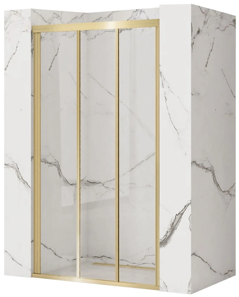 Плъзгащи врати за душ кабина Rea Alex 100 Gold Brush