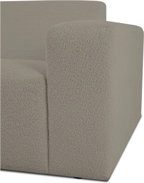 Светлокафяв ъглов диван от букле (ляв ъгъл) Roxy – Scandic