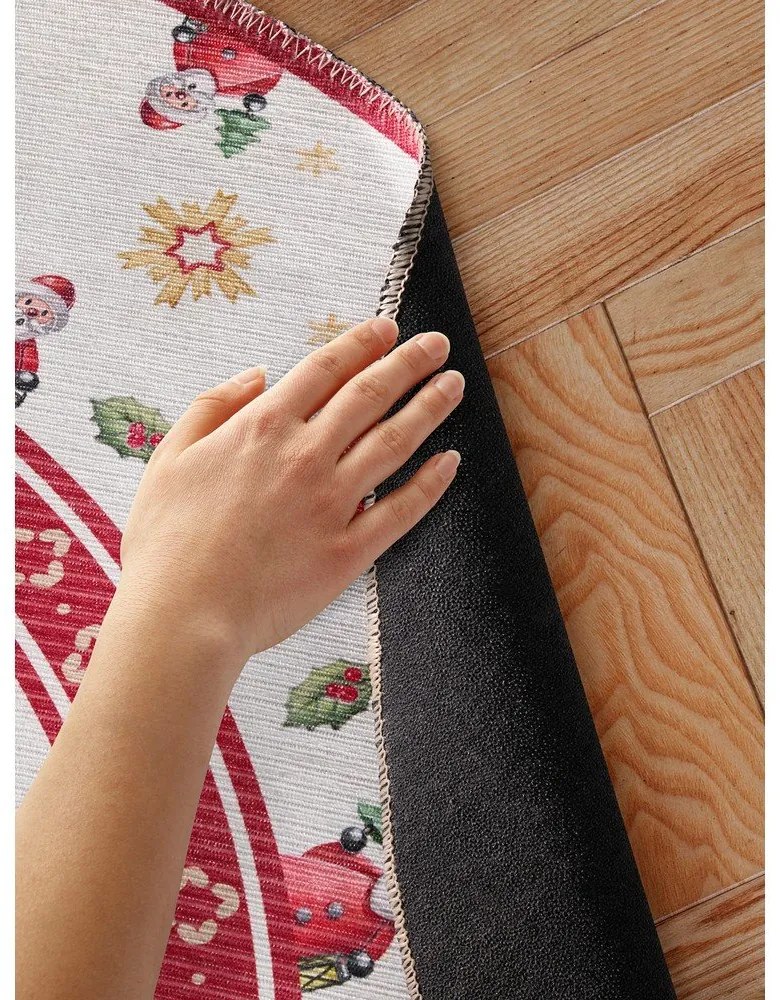 Червен кръгъл килим с коледен мотив ø 160 cm Toy's Delight Santa Claus – Villeroy&amp;Boch