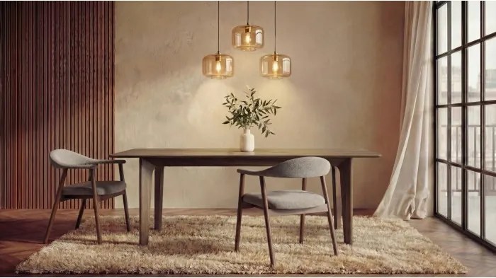 БАРИ Лакиран Опушен Дъб 180x90 cм (+2 вложки 45 cм) - ДЪРВЕНА ТРАПЕЗНА МАСА В ЯПОНСКИ/СКАНДИНАВСКИ СТИЛ, РАЗТЕГАТЕЛНА ДО 270 cм!