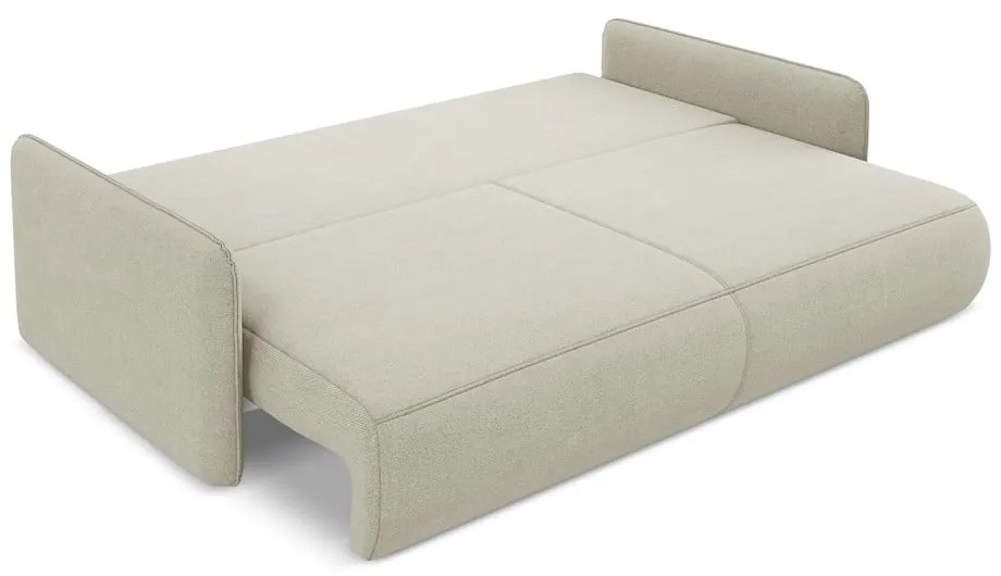 Кремав разтегателен диван с място за съхранение 216 cm Nanea – Makamii