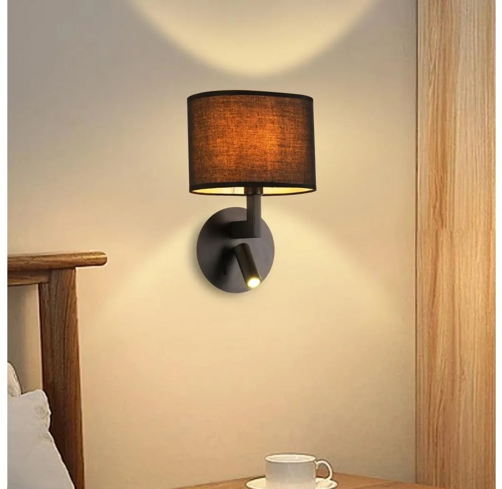 Brilagi - LED стенна лампа DAYA 1xE14/40W/230V + LED/3W черна