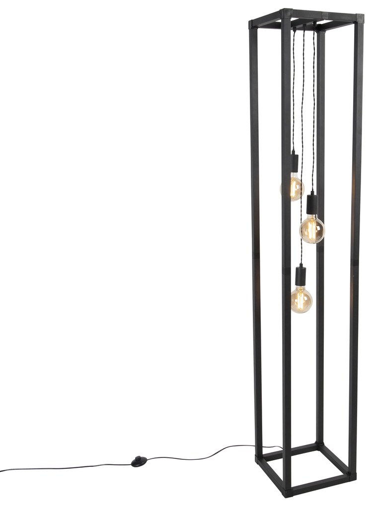 Интелигентна подова лампа черна 3-светлина с WiFi G95 - Big Cage