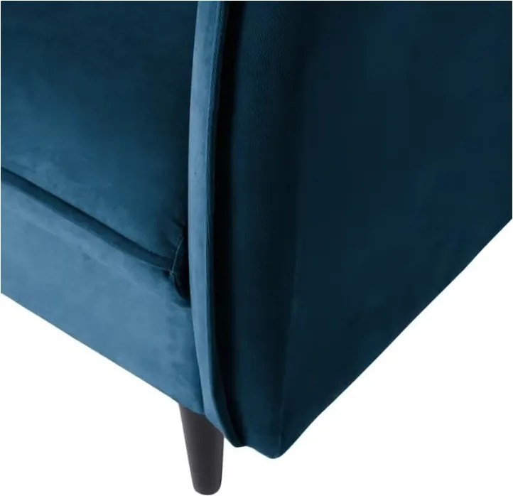 Тъмносин кадифен диван 203 cm Juli – Ropez