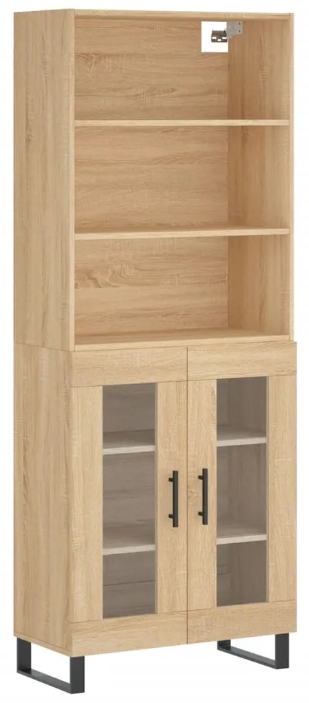 3189344 vidaXL Висок шкаф, дъб сонома, 69,5x34x180 см, инженерно дърво