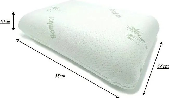 Анатомична възглавница с пълнеж от мемори пяна 58x38 cm – JAHU collections