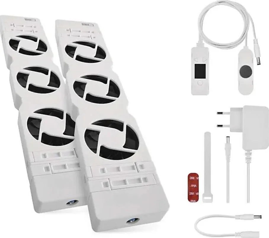 К-кт 2x Радиаторен вентилатор 5/230V бял