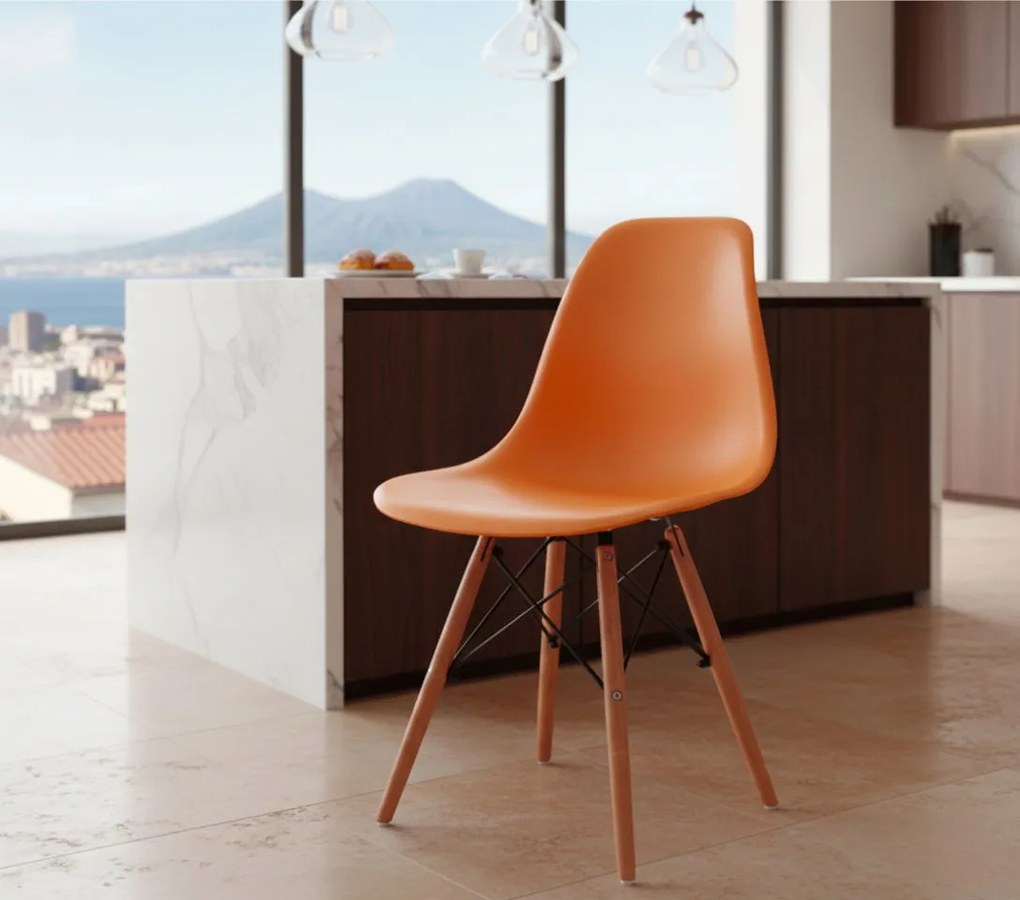 Кухненски стол Fiore KD-оранжев