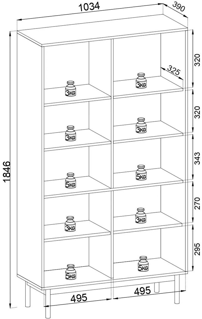 Библиотека Bliss - дъб