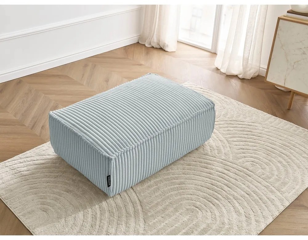 Светлосива табуретка от рипсено кадифе Chelsea – Bobochic Paris