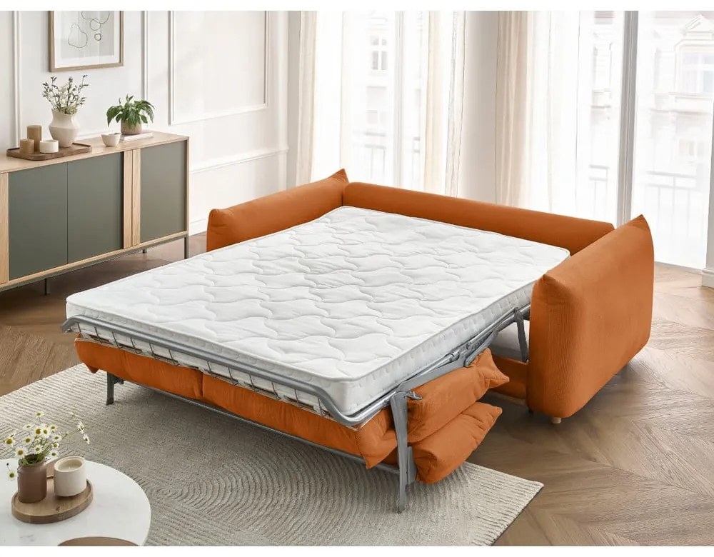 Оранжев сгъваем диван 214 cm Ernest – Bobochic Paris