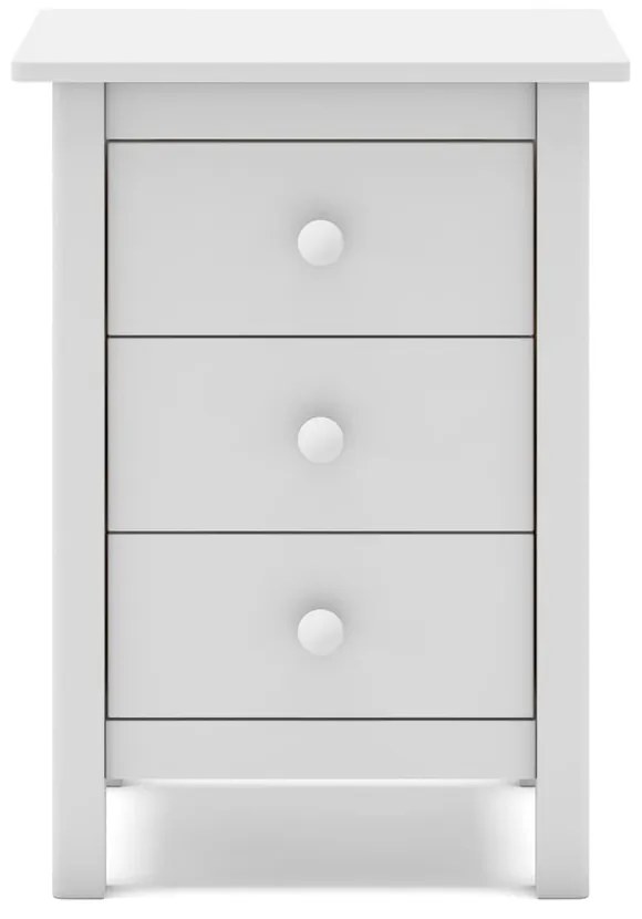 Бяло детско нощно шкафче от борова дървесина Max - Marckeric