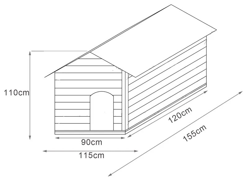Дървена къща за кучета Randy