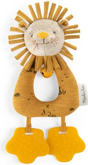 Moulin Roty - Мека играчка дрънкалка Lion 669003