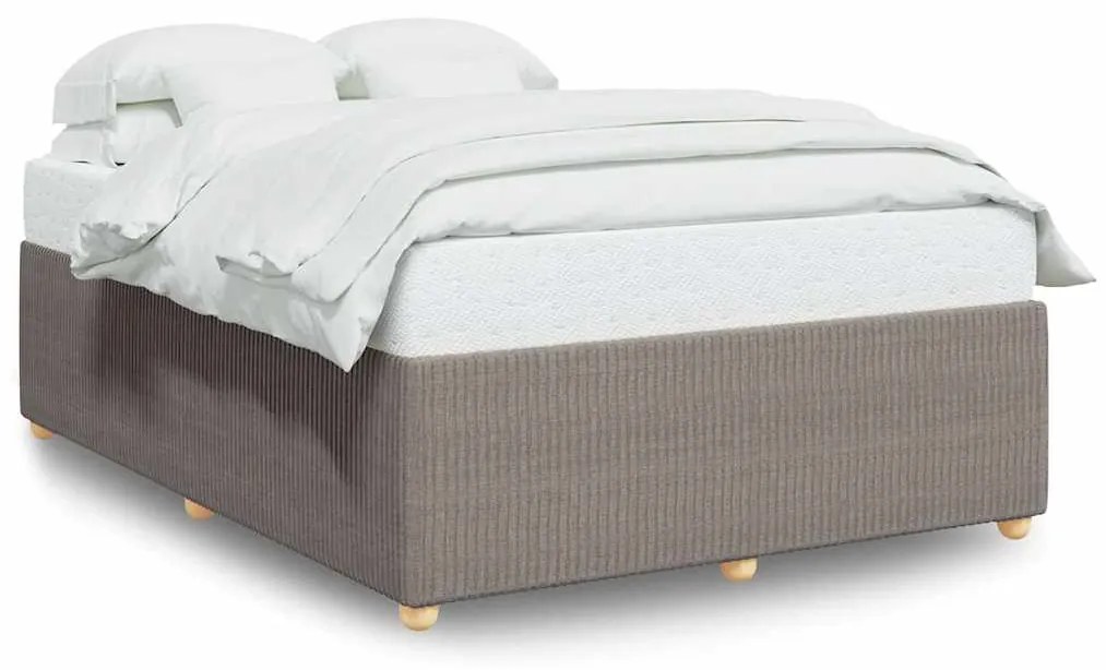 3284946 vidaXL Рамка за легло без матрак, таупе, 140x200 см плат