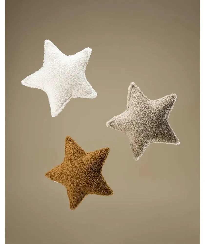 Кремава детска възглавница за диван от букле Star – Wigiwama