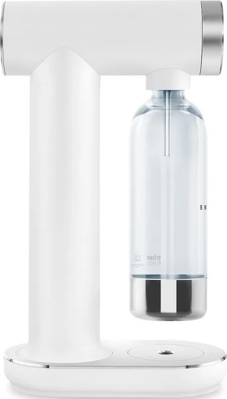 Машина за сода SMEG Collezione SKC01WHM, 800 мл, CO2, Предпазен клапан, Тавичка за отцеждане, Ръчна, Бял мат