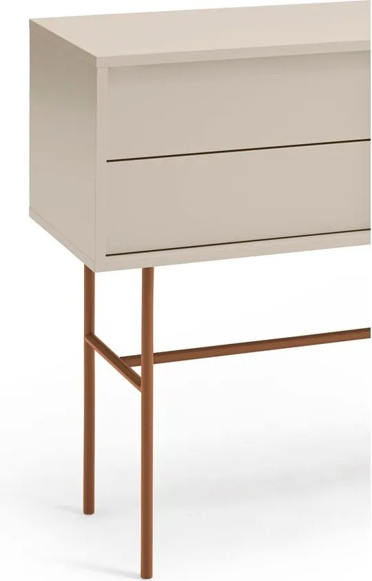 Конзолна маса в светлосиво-тухлен цвят 35x110 cm Nube - Teulat