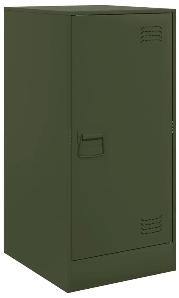 841713 vidaXL Бюфет, маслиненозелен, 34,5x39x73 см, стомана