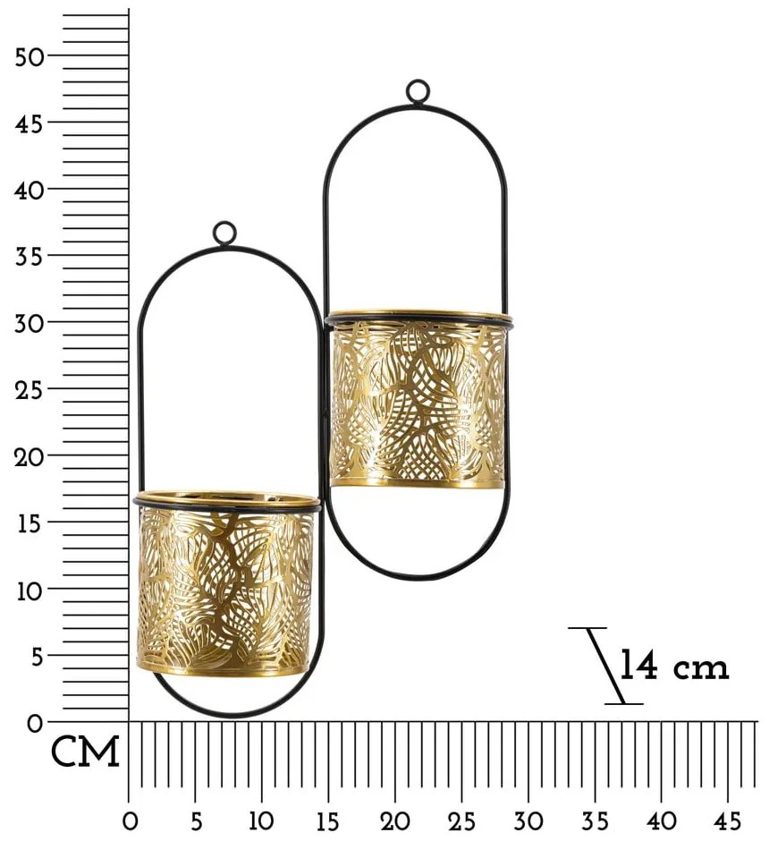Метален държач за саксия ø 14 cm (височина 48 cm) Double Hong – Mauro Ferretti