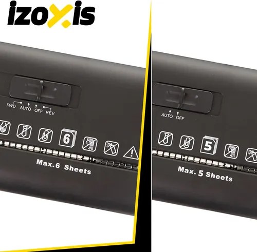 Автоматичен шредер за хартия и документи Izoxis — С кош 10L, компактен офис модел