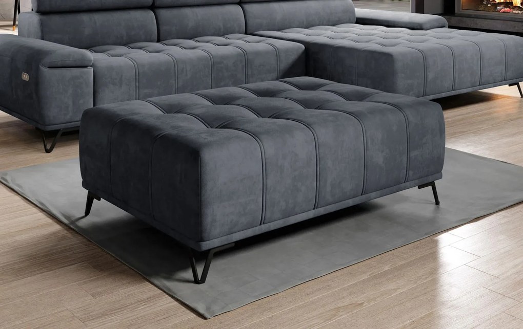 Пуф Присила-Тъмно Сив