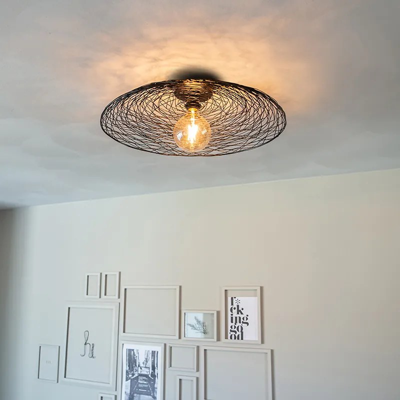 Ориенталски таванен аплик черен 60 см - Glan