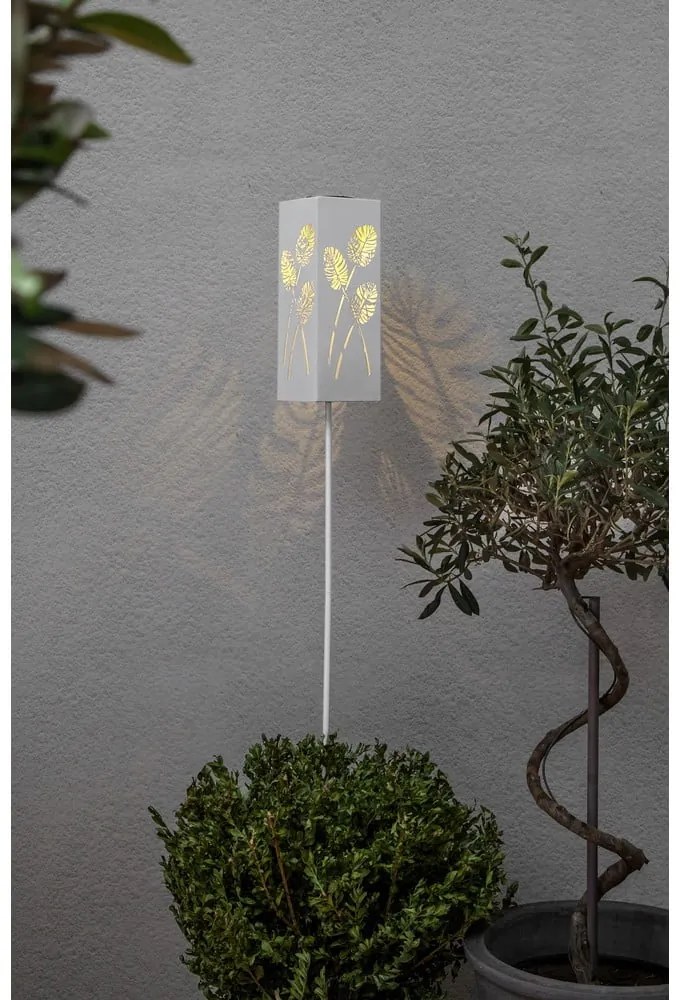 Бяла метална слънчева LED светлина декорация Albaleaf - Star Trading