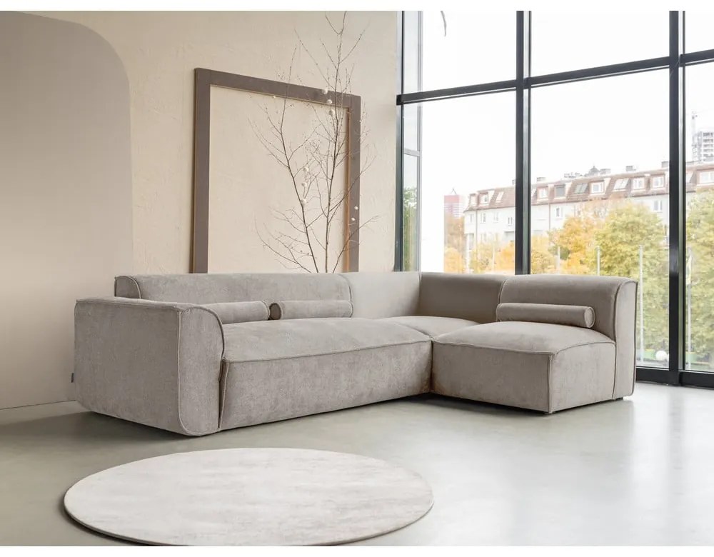 Бежов ъглов диван (десен ъгъл) Flex Felix – Miuform