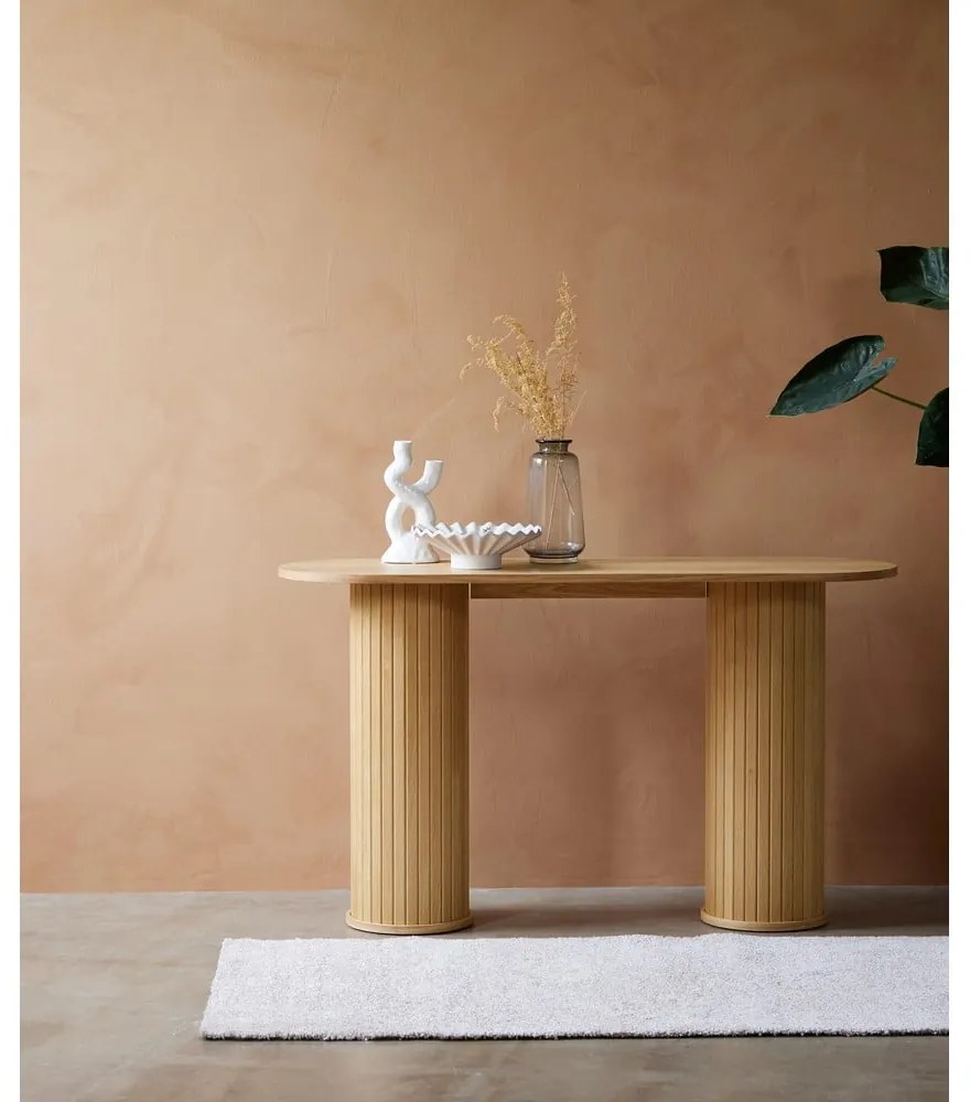 Конзолна маса в естествен цвят 40x130 cm Nola – Unique Furniture