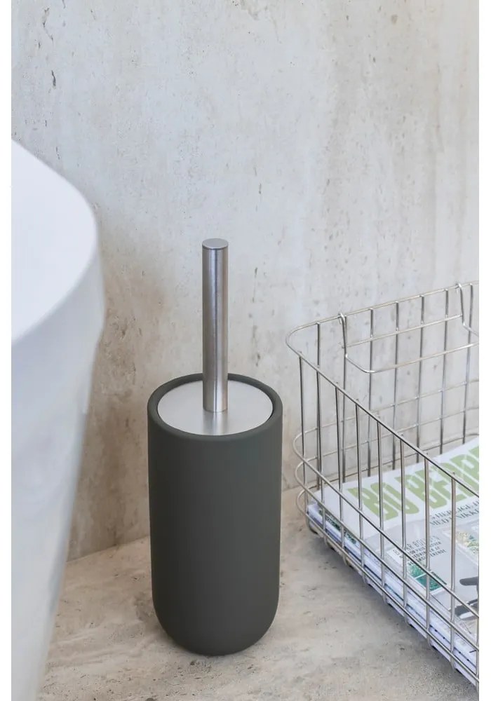 Тъмнозелена керамична четка за тоалетна Lotus Play – Mette Ditmer Denmark