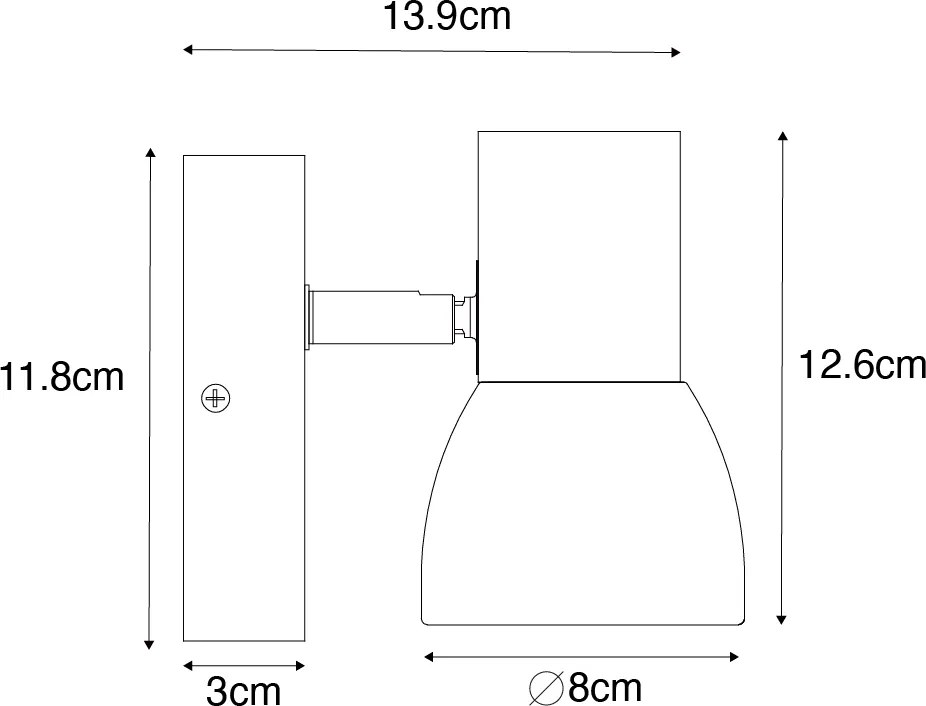Ръстична стенна лампа дърво с бяла регулируема - Thorin