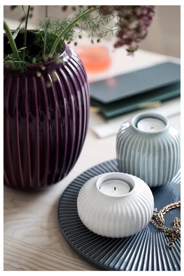 Бял порцеланов свещник Hammershoi за чаена свещ, ⌀ 10 cm Hammershøi - Kähler Design