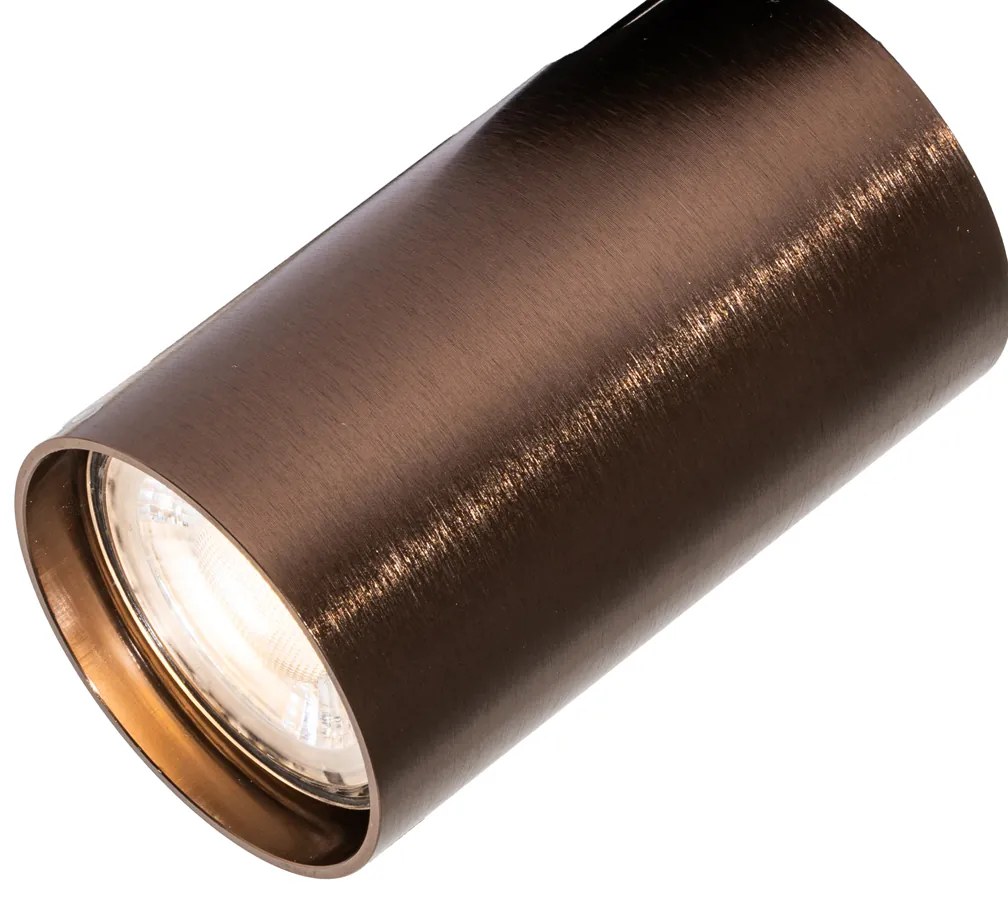 Комплект от 6 модерни вградени спота тъмен бронз GU10 50mm - Chels