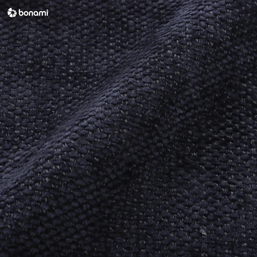 Тъмносин сгъваем/с място за съхранение ъглов диван (десен ъгъл/U форма) Fuji – Bobochic Paris