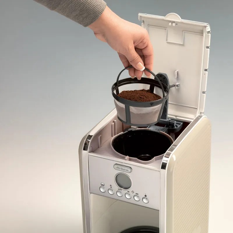 Кафемашина Ariete VINTAGE AMERICANO 1342/03, 960W, 2.1 л, Таймер, Програмиране, Пауза, Противокапкова система, Бежов