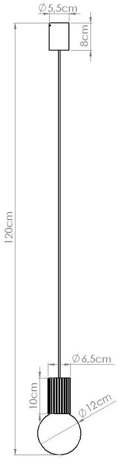 Висящо осветително тяло със стъклен абажур в цвят бордо ø 12 cm Orbital – Sollux