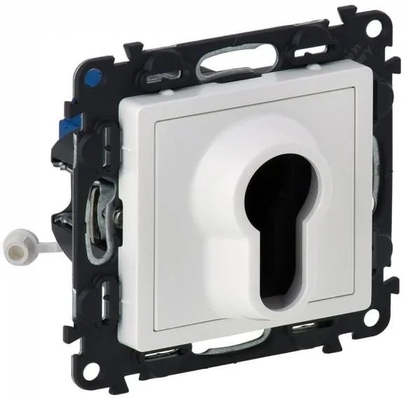 Legrand Двуполюсен ключ I-II с ключалка цвят бял Valena Life  - 752125
