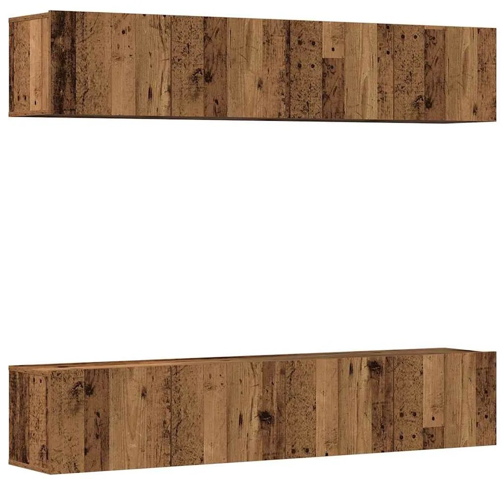 3328943 vidaXL Комплект ТВ шкафове за стенен монтаж 4 части, инженерно дърво