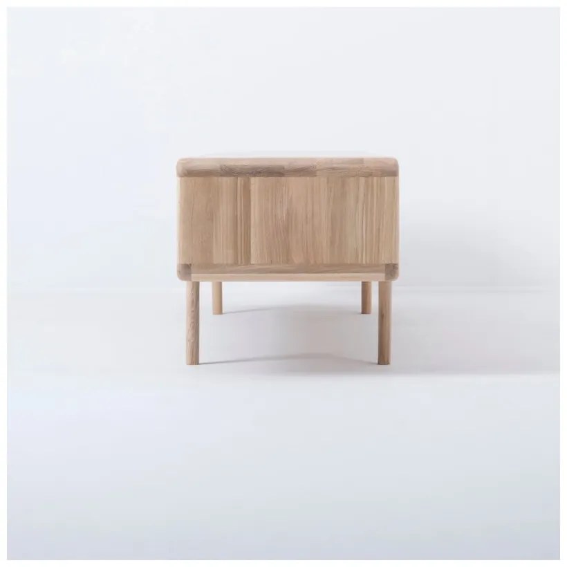 ТВ скрин от масивен дъб с 3 чекмеджета Fawn - Gazzda