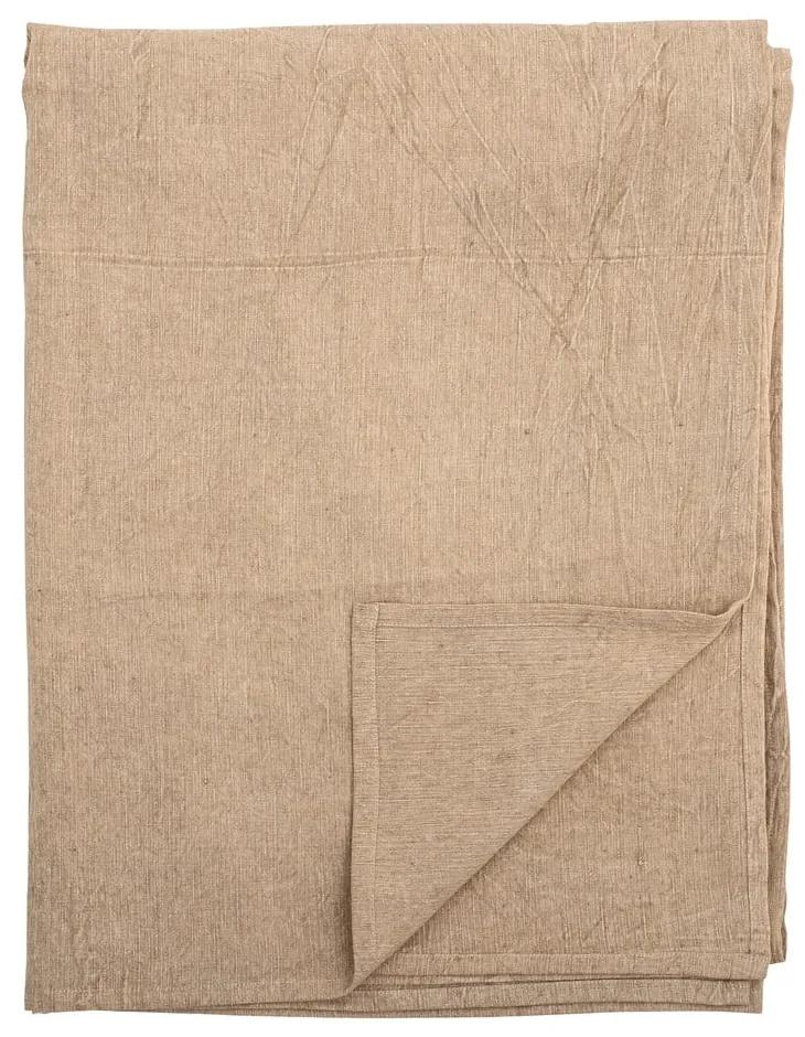 Кафяво покривало за легло със смес от лен 150x200 cm Terni – Bloomingville