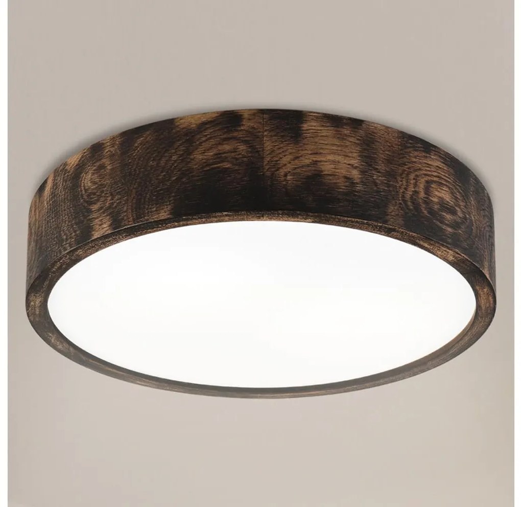 Brilagi - Таванно осветително тяло CARVALHO SMOKEY 2xE27/60W/230V, цвят дъб, диаметър 37,5 см