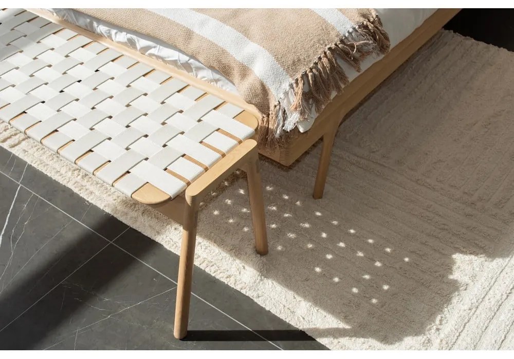 Пейка в бял/естествен цвят Klupa - Gazzda