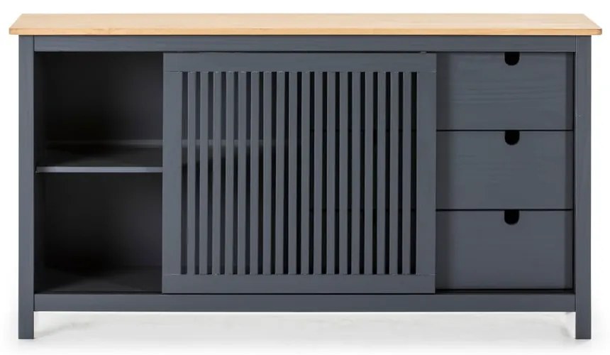 Сив дървен скрин с чекмеджета Bruna - Marckeric